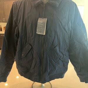 American Eagle Outfitters Navy Bomber Jacket